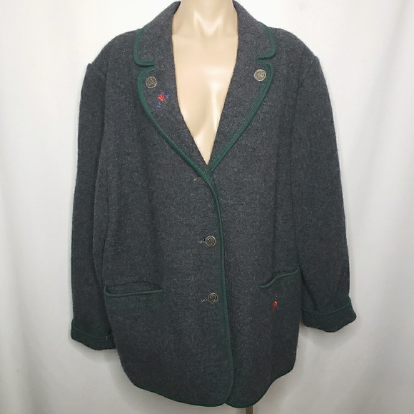 Vintage Wool Embroidered Elegance Jacket - Picture 1 of 10